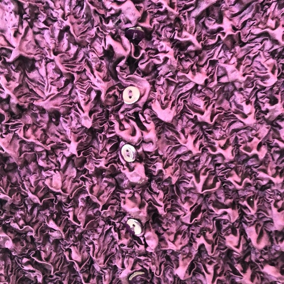 Deep purple “popcorn” top - Picture 2 of 5